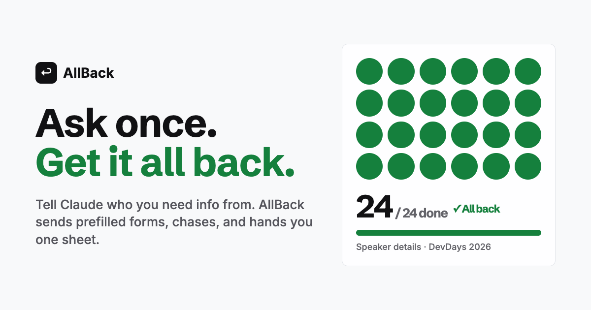 AllBack: Free Form Builder with Automatic Reminders